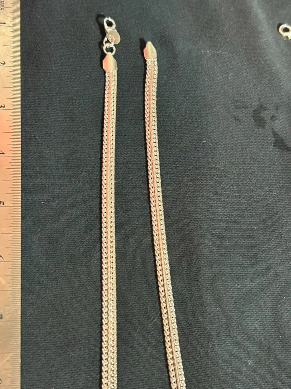 Men's Silver Flat Snake Chain Necklace Herringbone Mesh Cleopatra Link 24